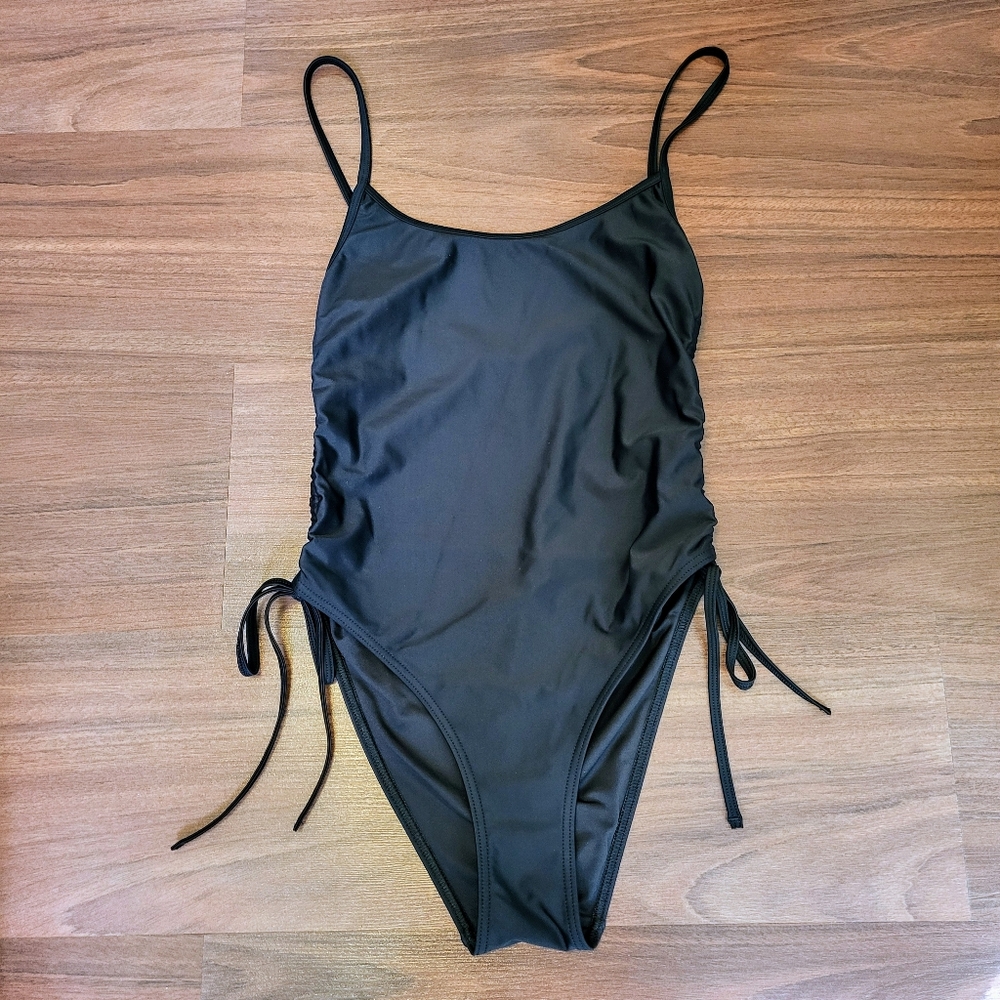 Gnash Swim/Free People String One-Piece Swimsuit in Black Size 6